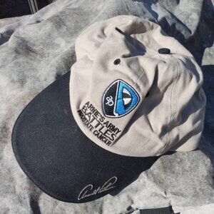 Arnold Palmer Golf Cap/Hat Arnie's Army Battles Prostate Cancer Beige Adjustable